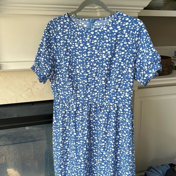 SHEIN Ditsy Floral Print Ruffle Hem Prairie Dress Medium - Picture 1 of 9